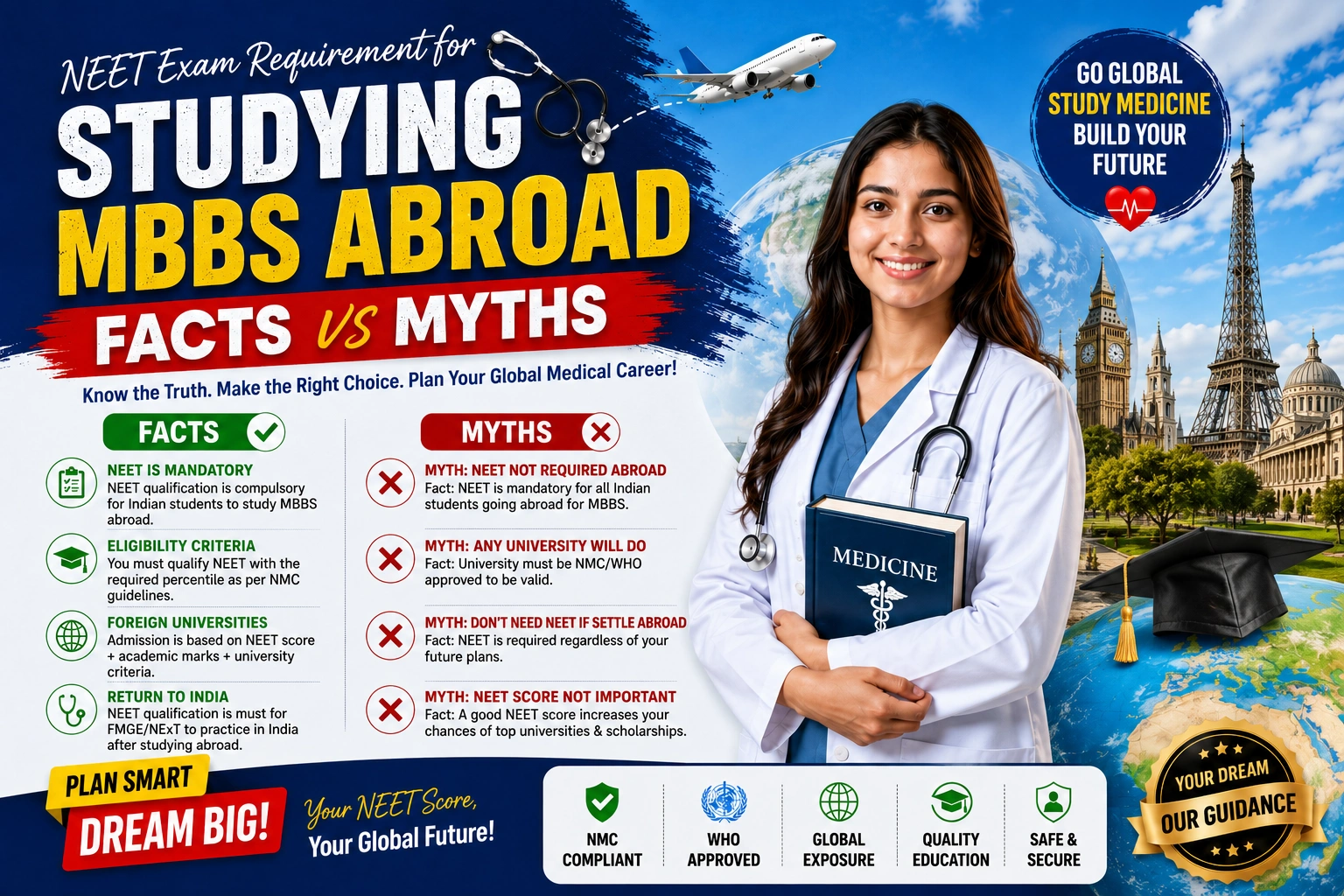 NEET Exam Requirement for Studying MBBS Abroad: Facts vs Myths